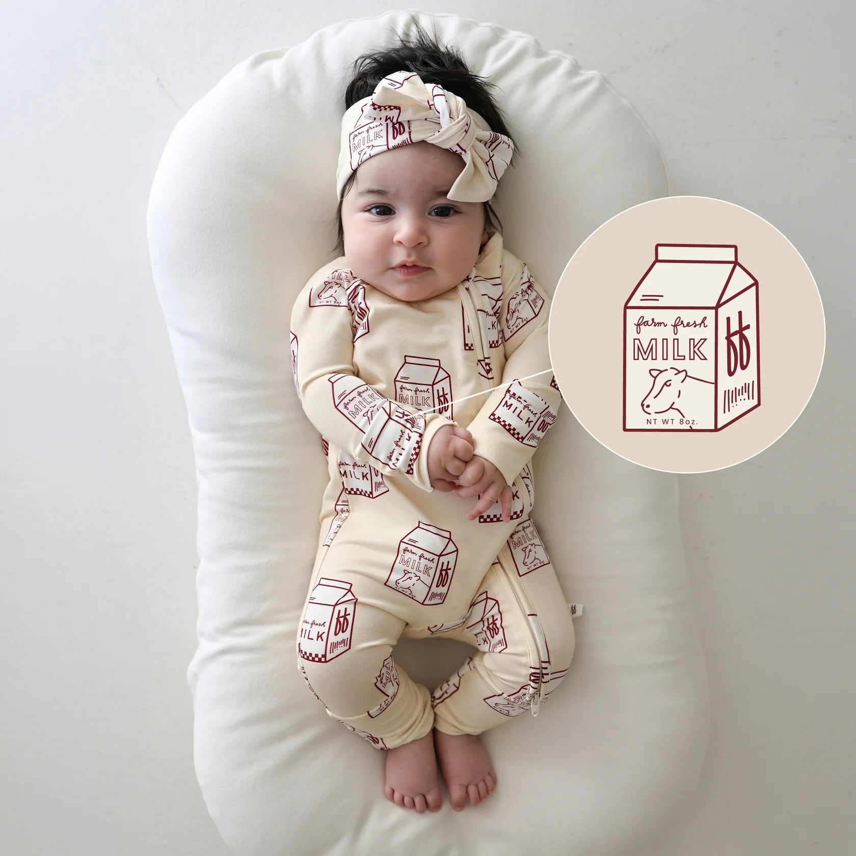 FOREVER FRENCH:  Milk Bamboo Pajamas, Bodysuit