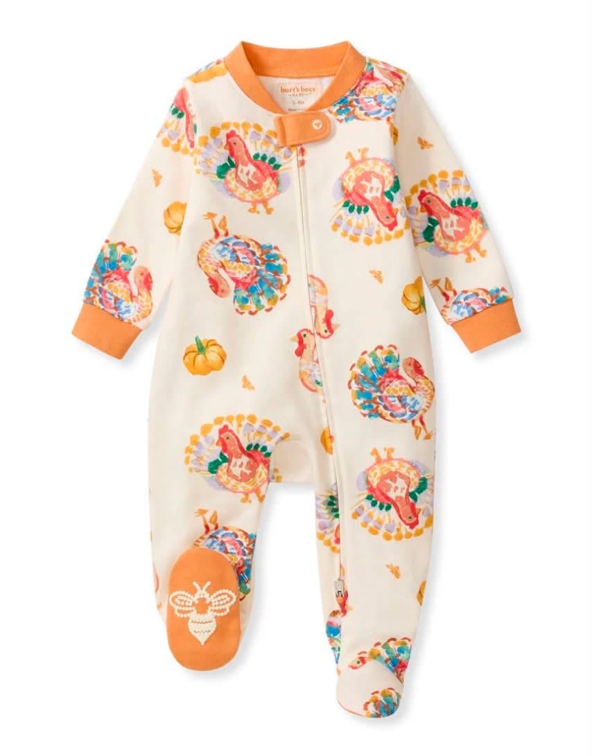 TURKEY DAY ORGANIC COTTON SLEEP & PLAY FOOTED