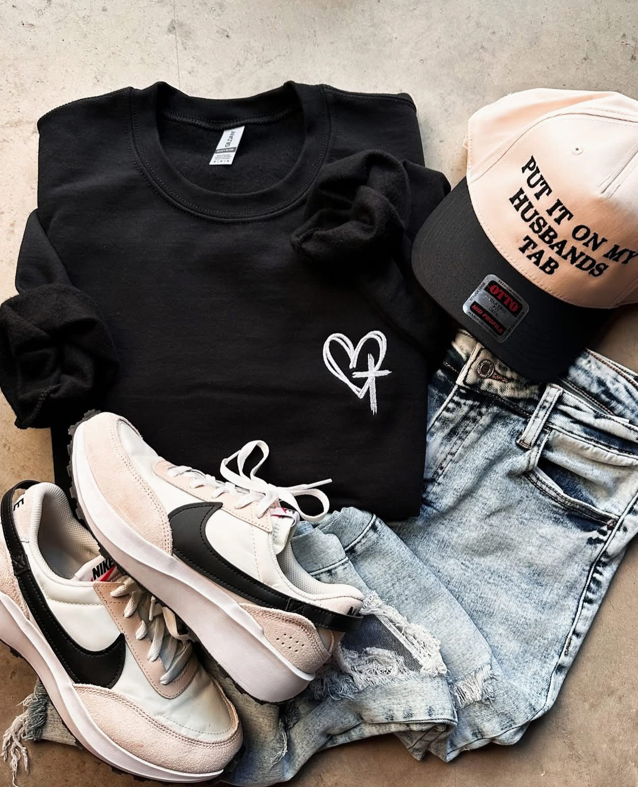 Jesus Has My Back Embroidered Sweatshirt