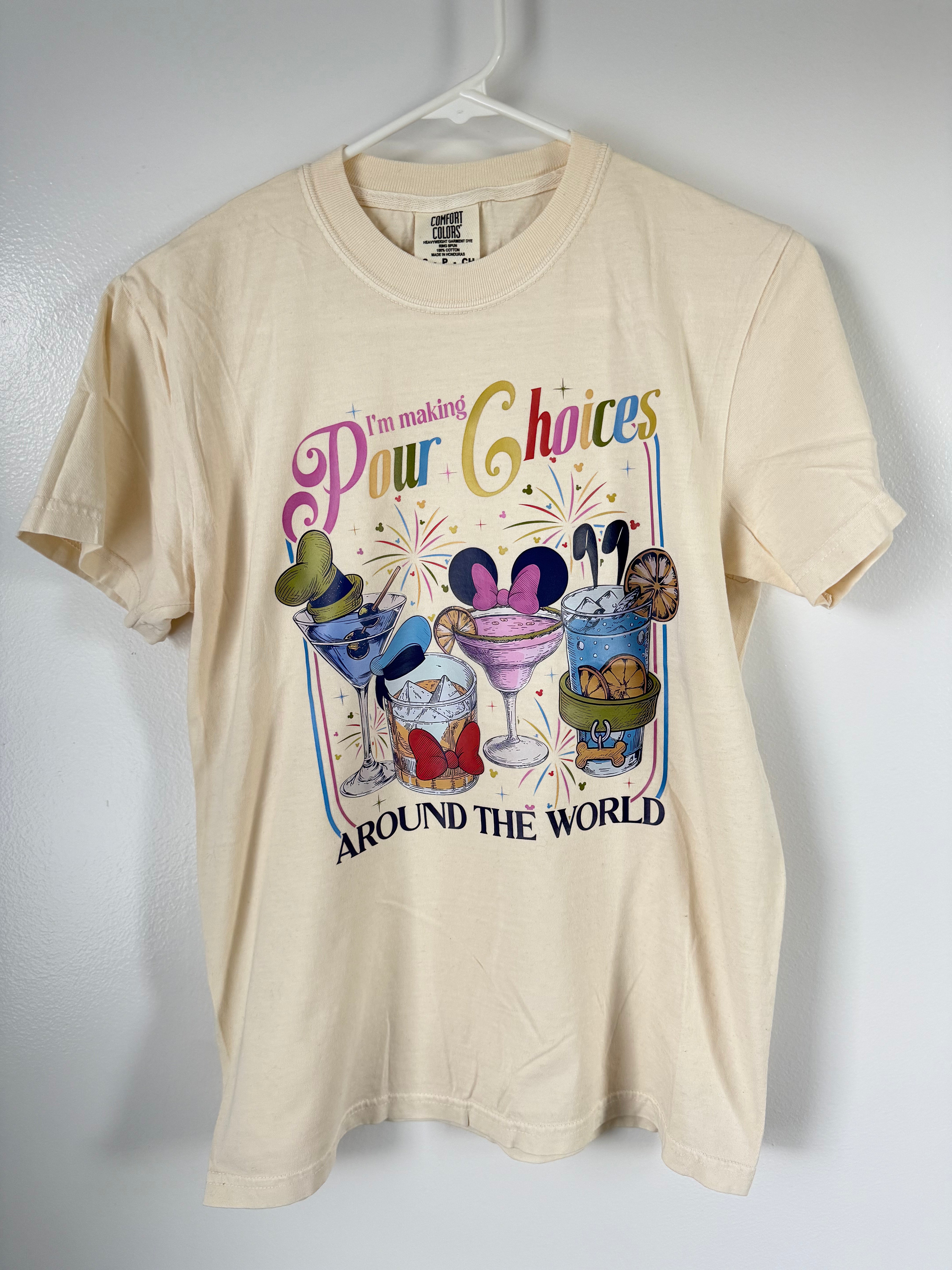 Epcot, Pour Choices Around The World, Ivory T-Shirt