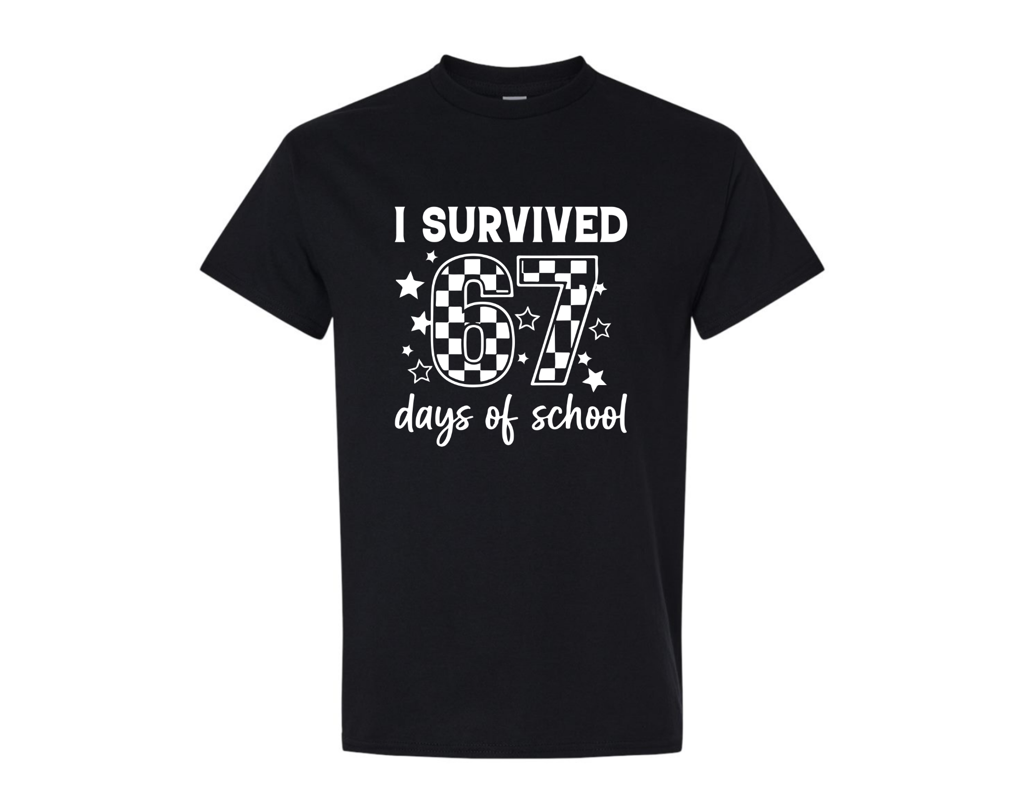 Black 67th Day Of School, Teacher Tee