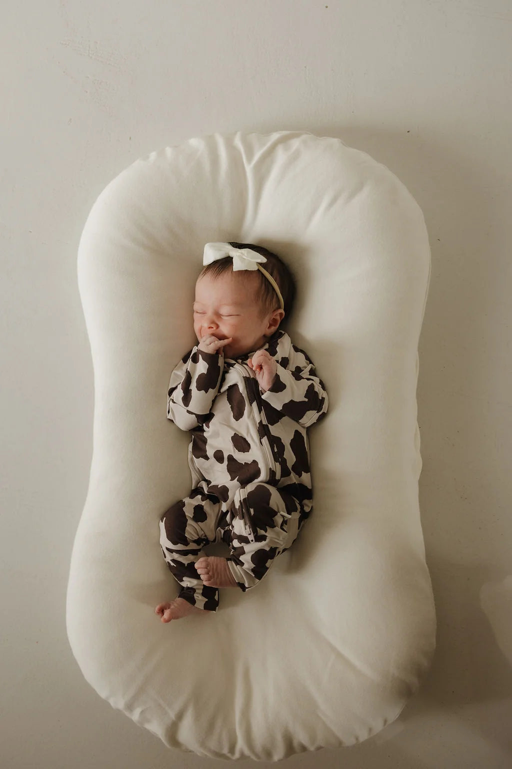 Forever French: Bamboo Zip Pajamas, Moo