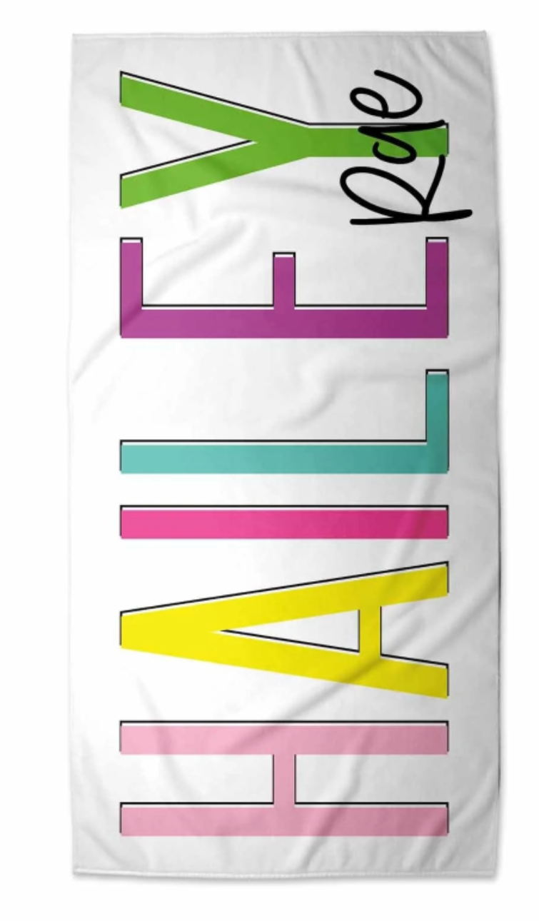 Personalized Beach Towel For Kids and Adults
