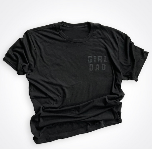 Girl Dad Black on Black Puff T-Shirt