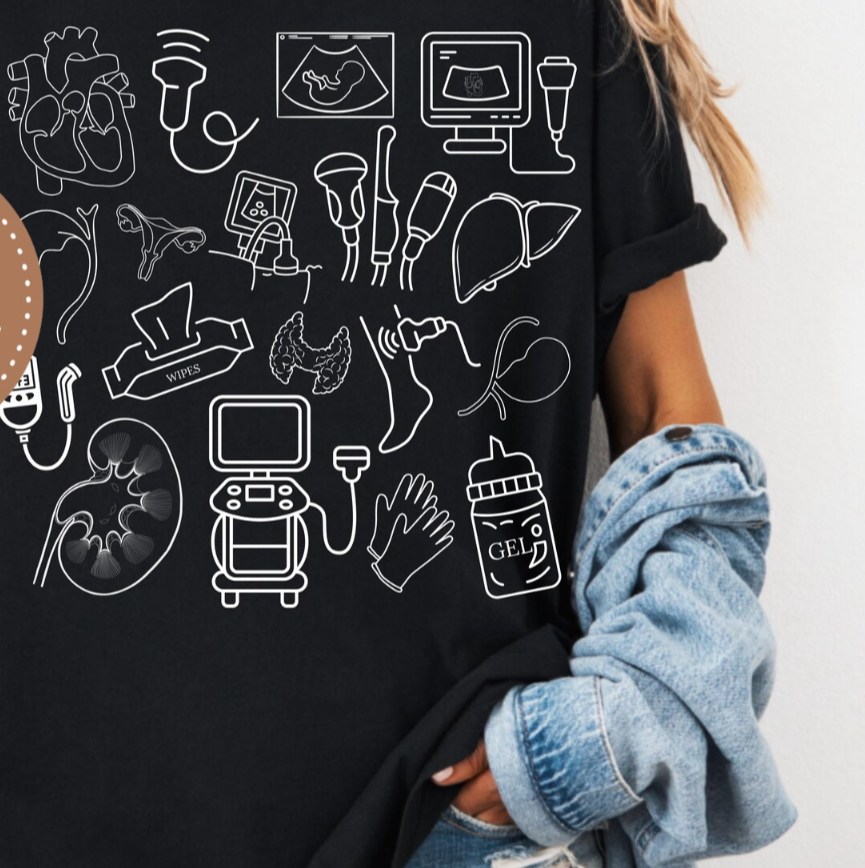 Ultrasound Tech Doodle T-Shirt