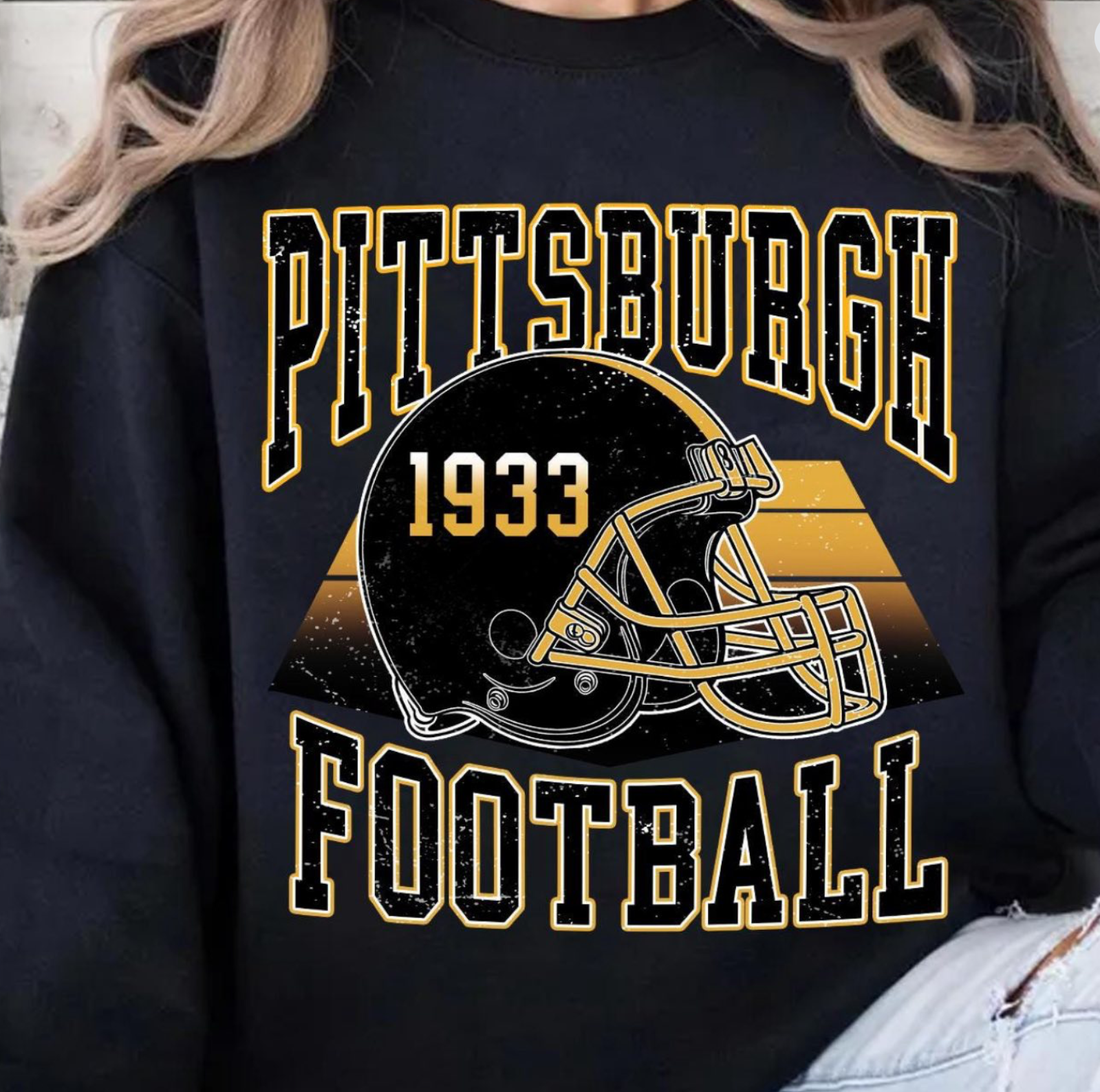 Pittsburgh Football 1933 Sweatshirt- Black