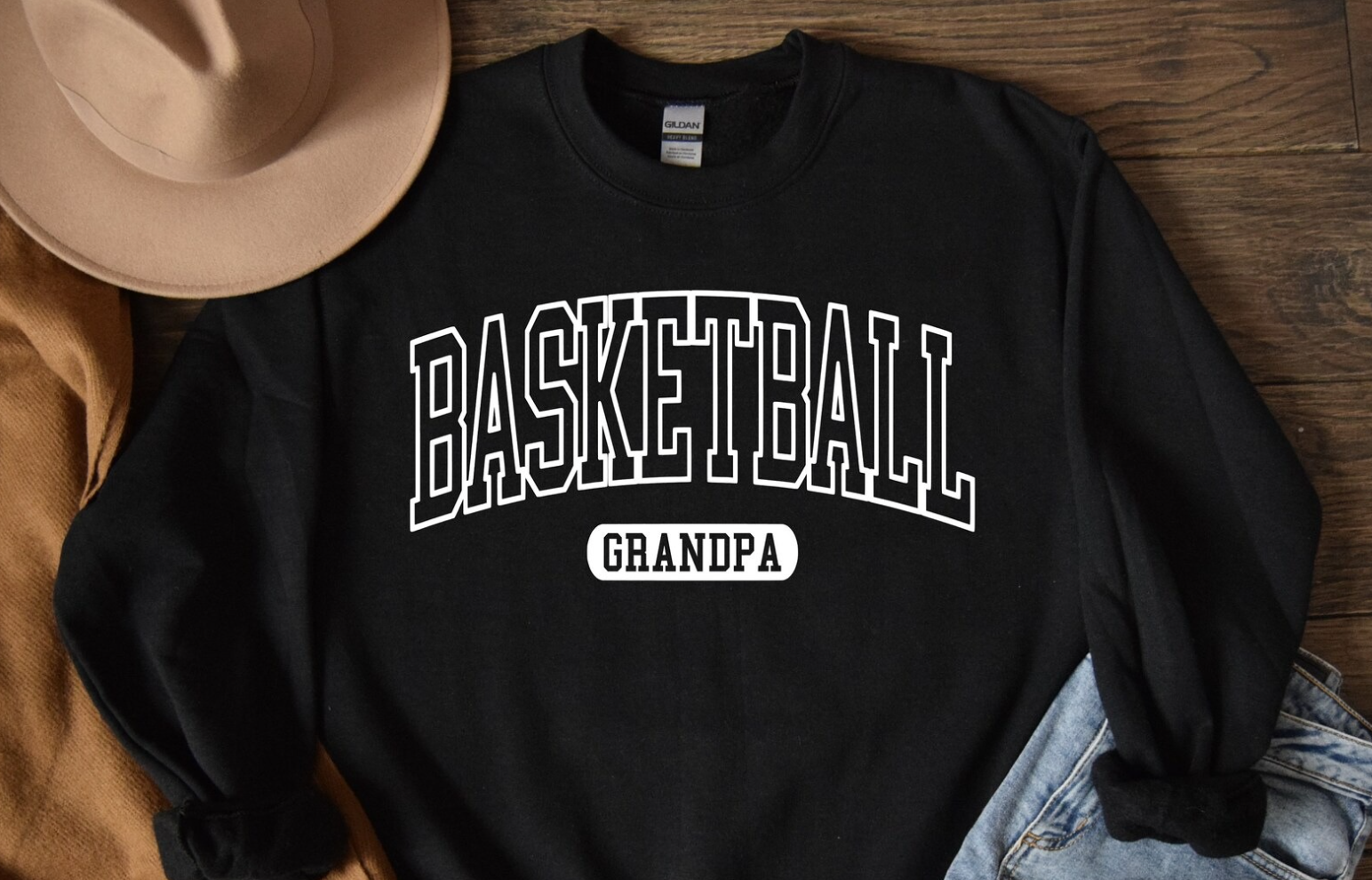 Basketball Grandpa Sweatshirt, Black