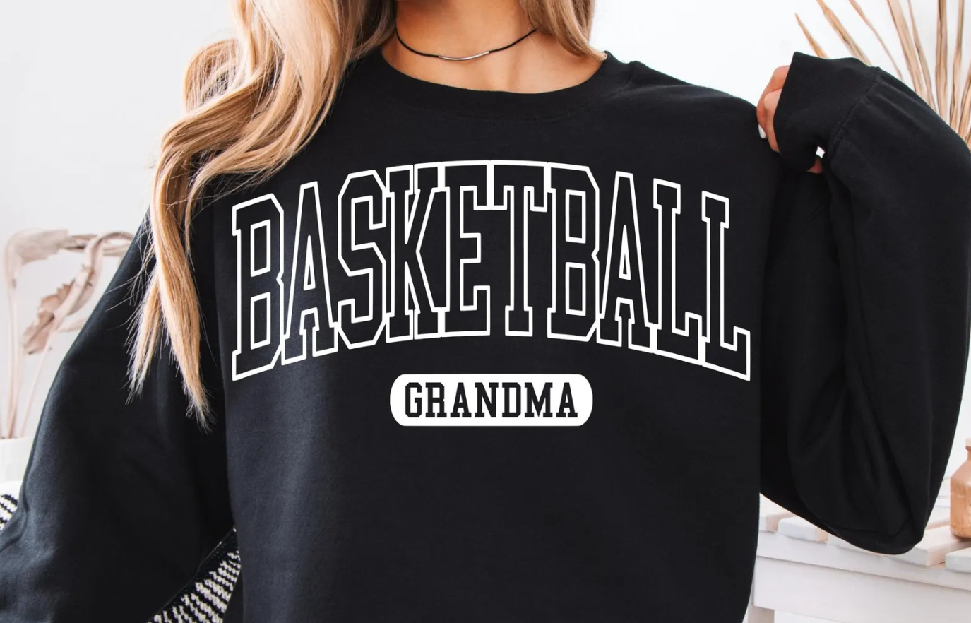 Basketball Grandma Sweatshirt, Black