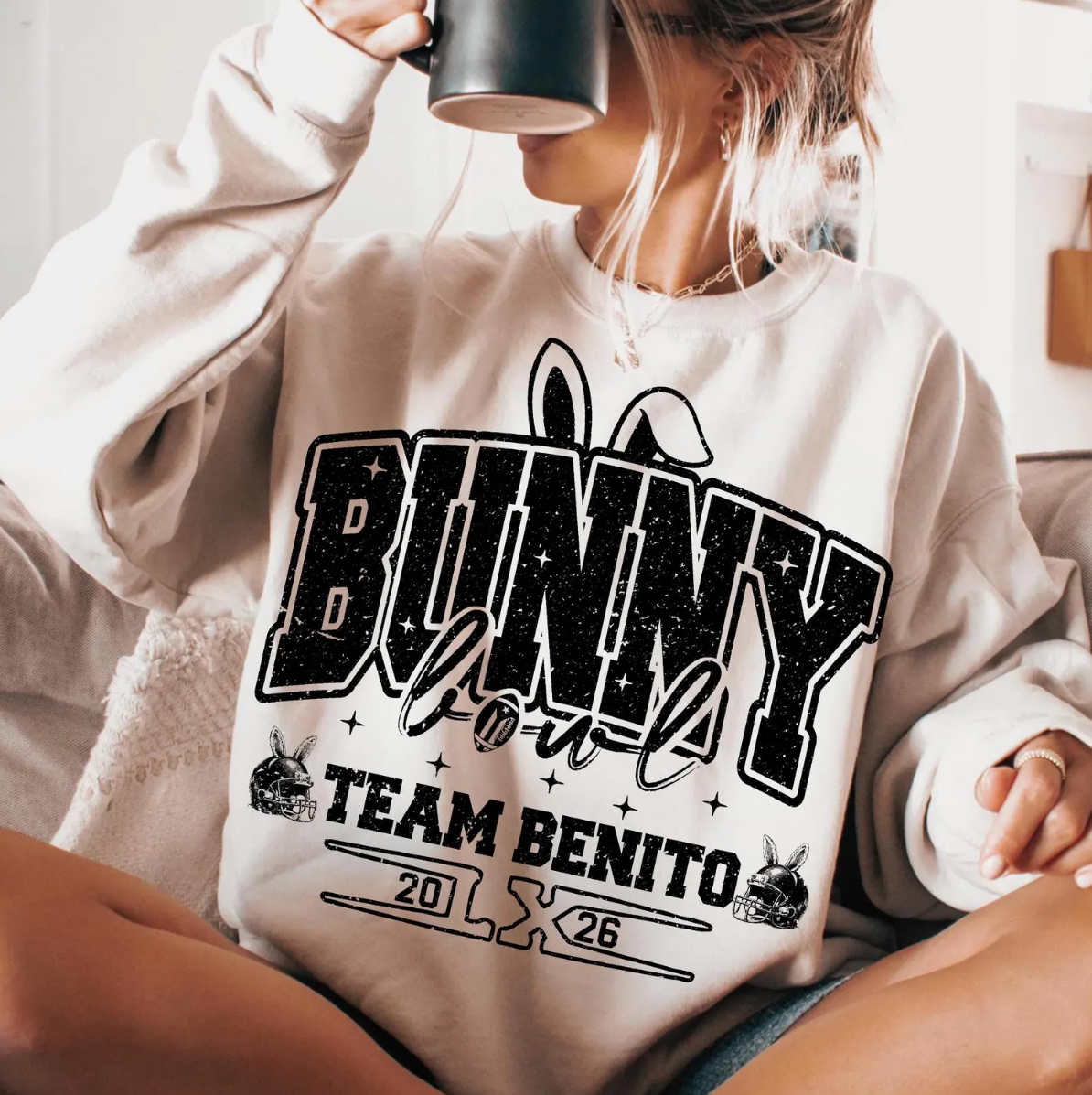 Bunny Bowl Sweatshirt, Sand