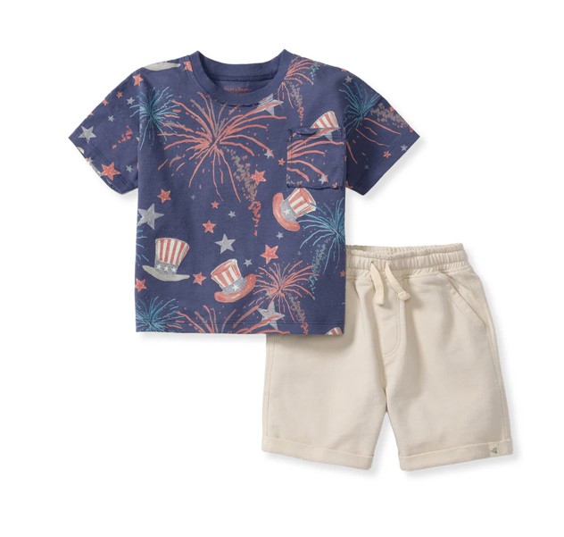Burt's Bees Baby: Uncle Sam Tee & Shorts Set