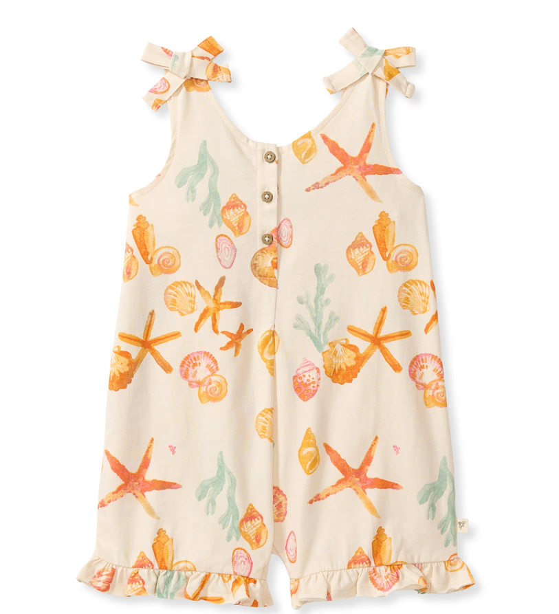 Burt's Bees Baby: Starfish & Shells Organic Girl Romper