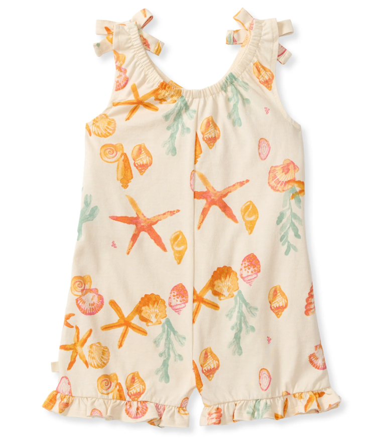 Burt's Bees Baby: Starfish & Shells Organic Girl Romper