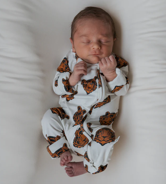 FOREVER FRENCH:  Tiger Bamboo Pajamas, Bodysuit