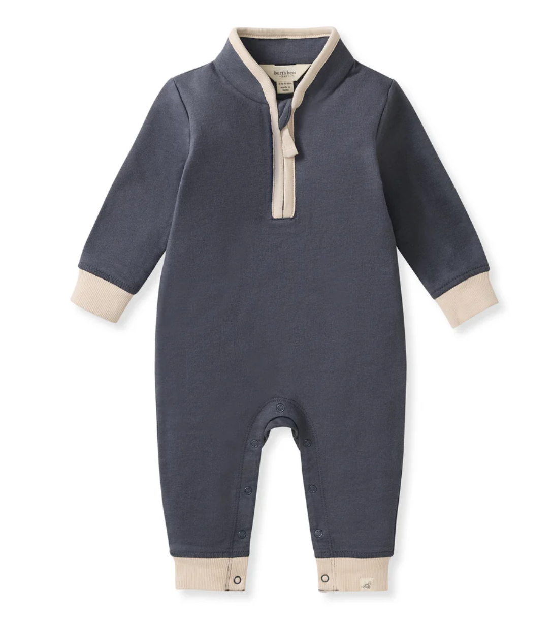 Burt's Bees Baby: Quarter Zip Baby Jumpsuit