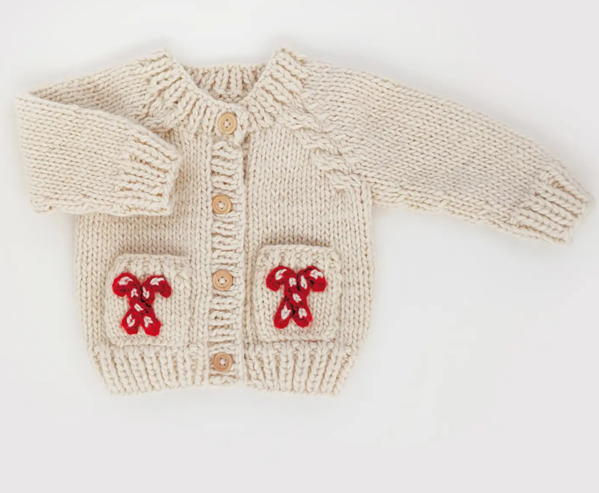 Candy Cane Cardigan Sweater For Baby & Toddler