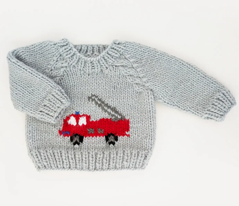 Fire Engine Sweater For Baby & Toddler