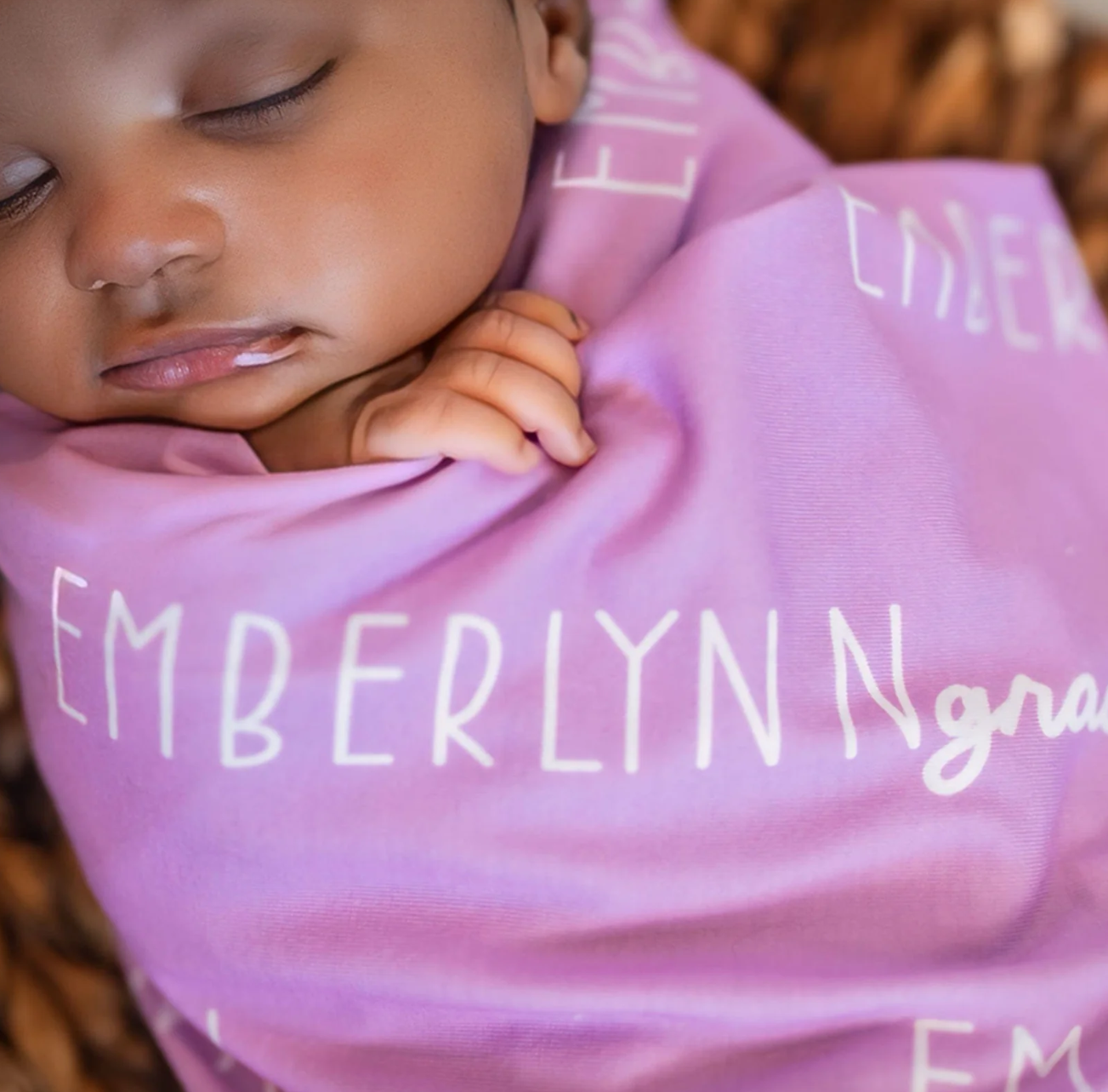 Font Duo 1 Baby Swaddle Blanket