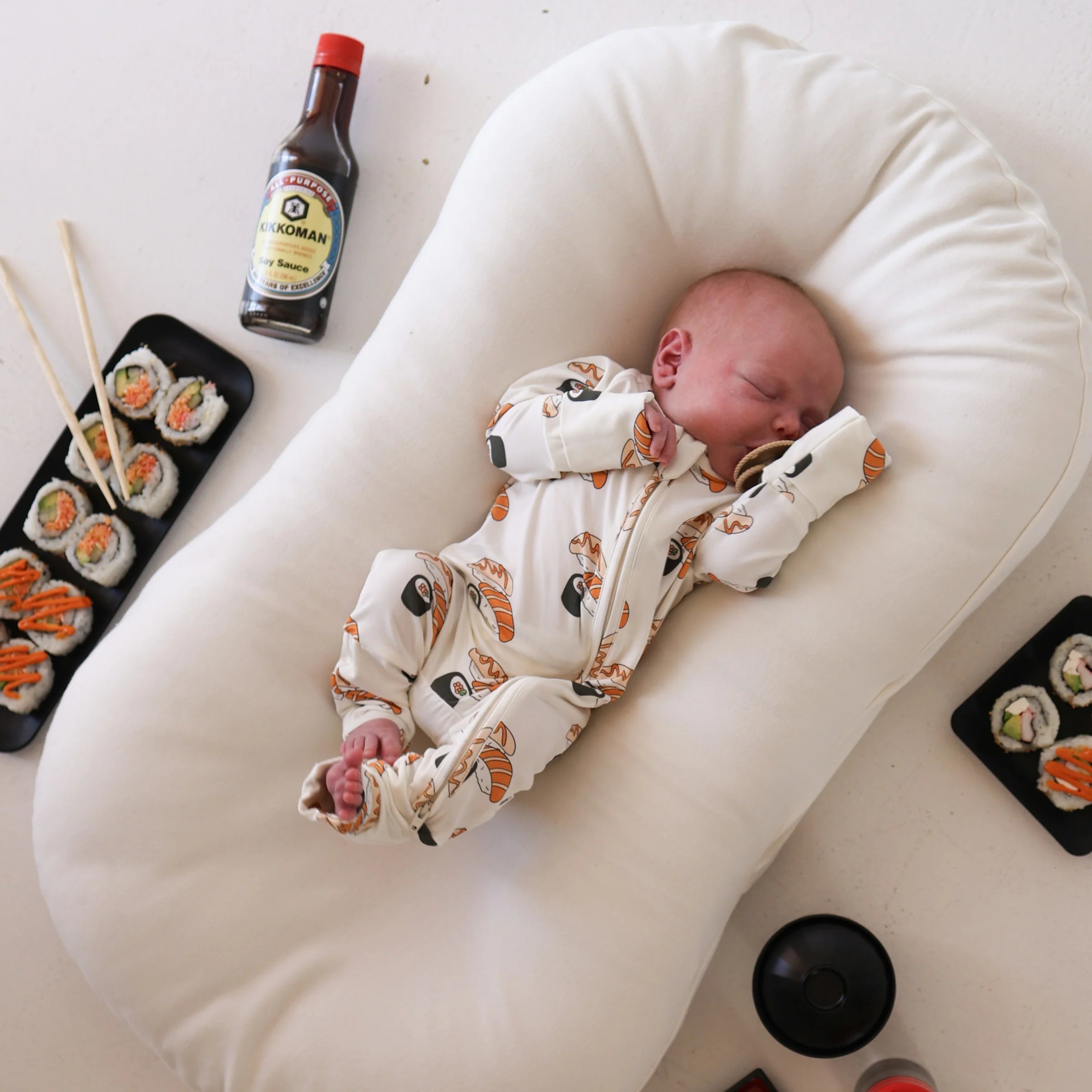 FOREVER FRENCH:  Sushi Bamboo Pajamas, Bodysuit