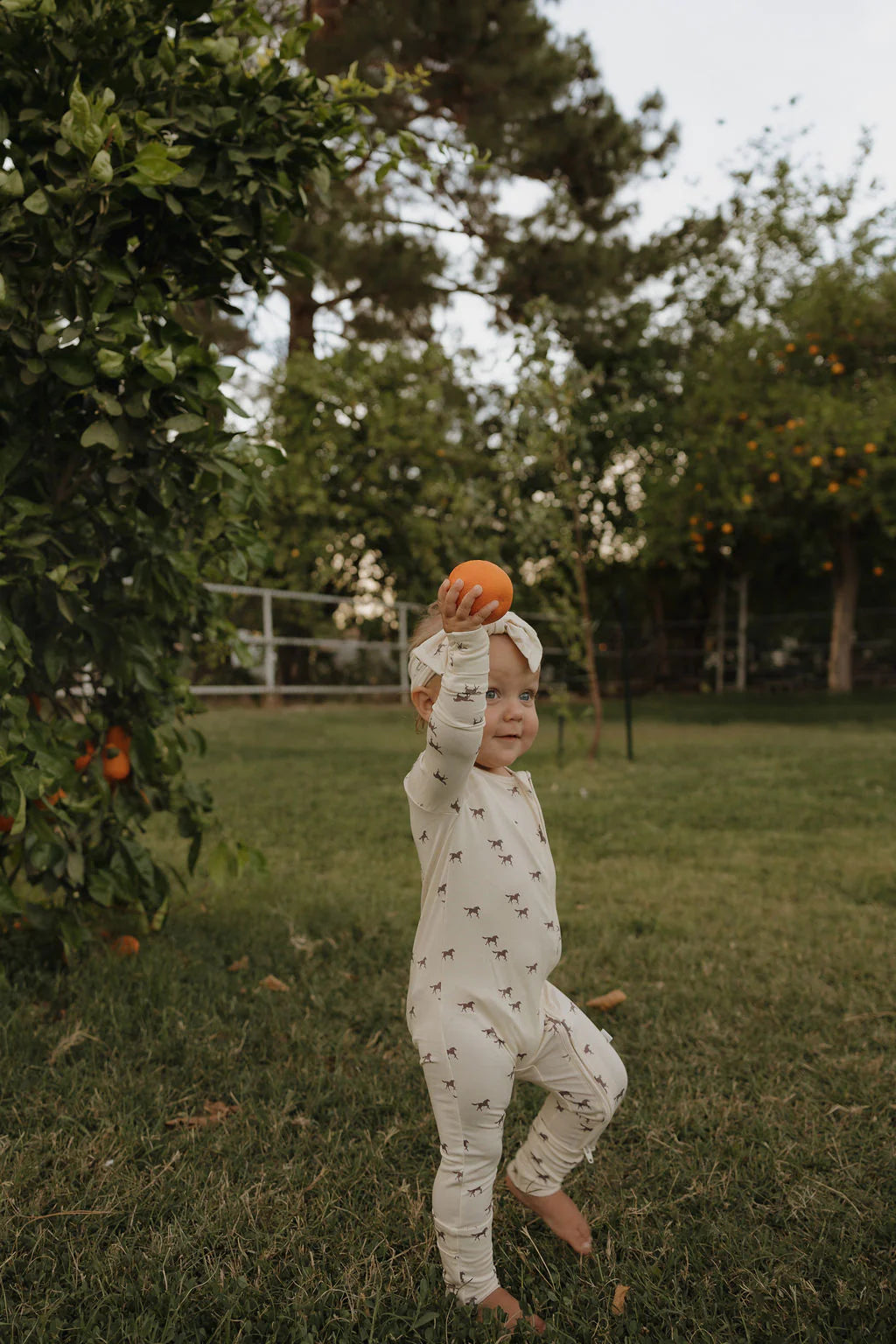 FOREVER FRENCH:  Wild Horses Bamboo Pajamas, Bodysuit