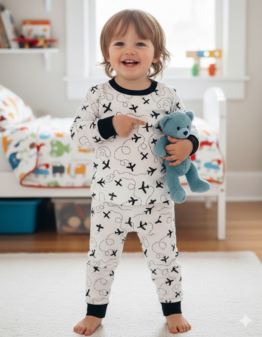 Little Aviator Bamboo Pajamas, 2 pc set