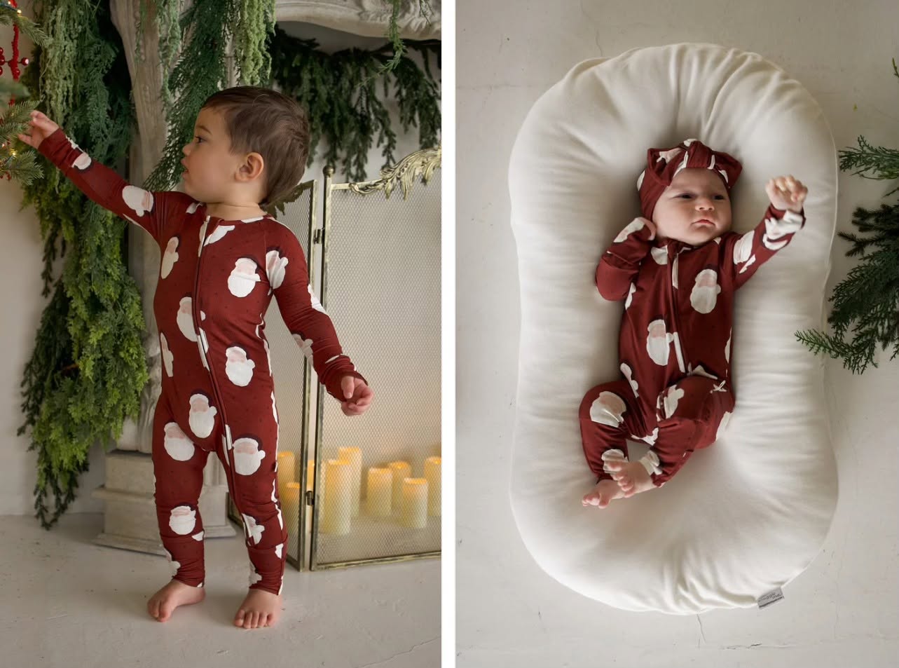 FOREVER FRENCH:  Bamboo Zip Pajamas | Vintage Santa