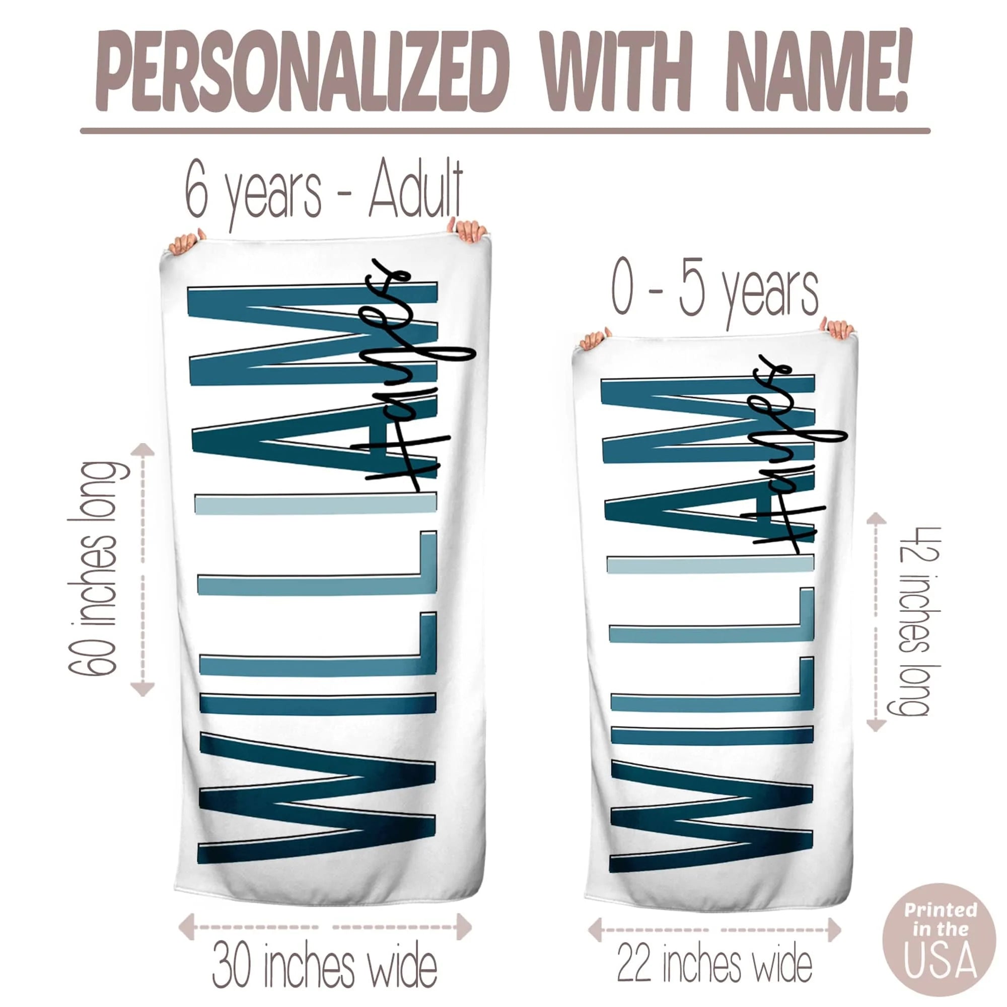 Personalized Beach Towel For Kids and Adults