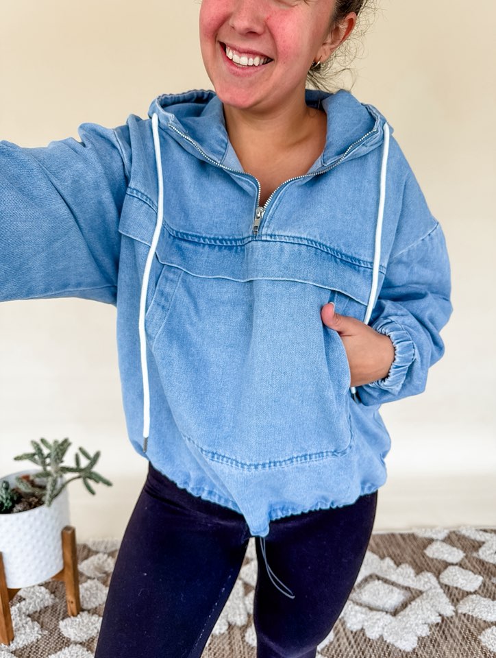 Women's Denim Hoodie