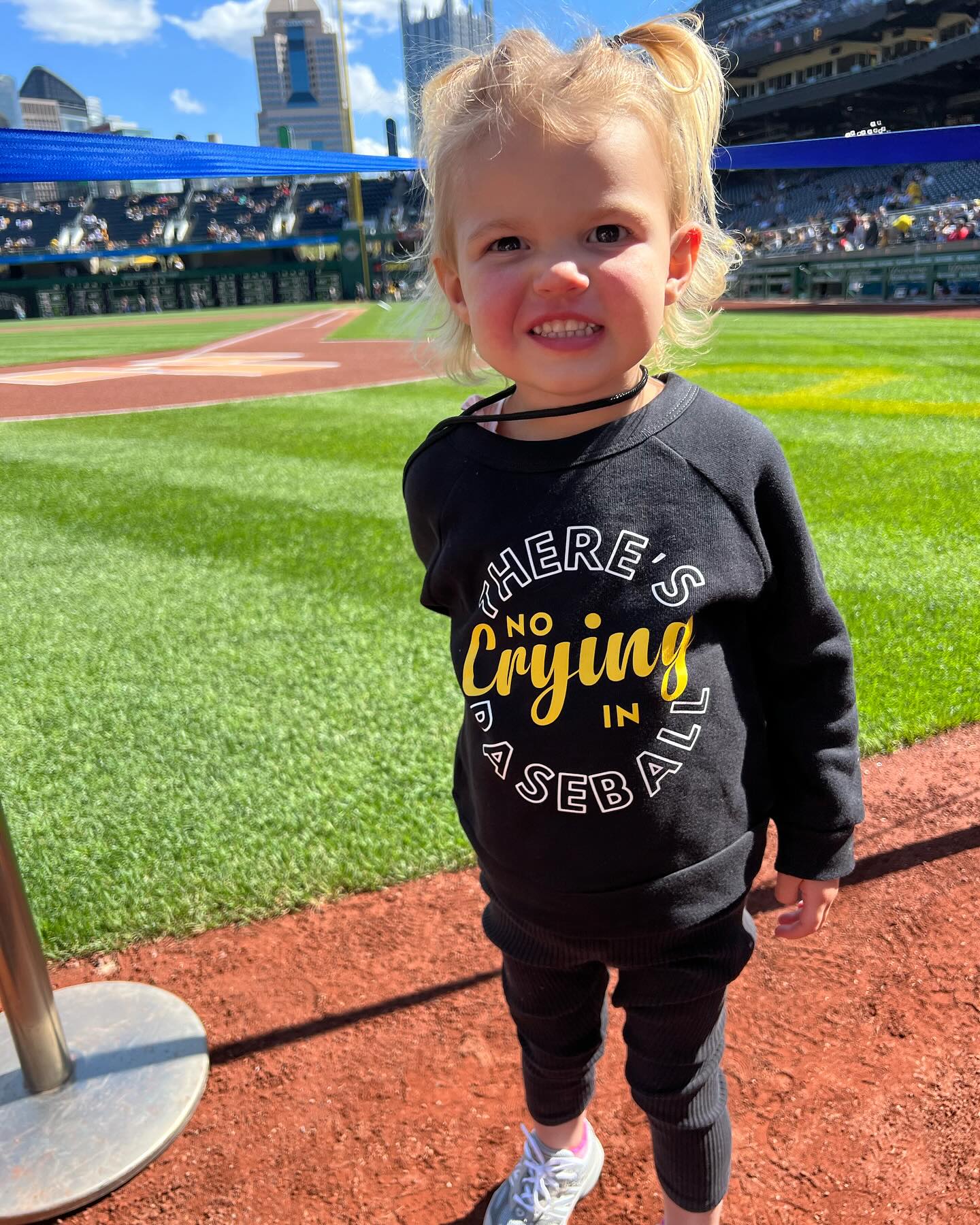 "There's No Crying In Baseball" Black Crewneck Sweatshirt