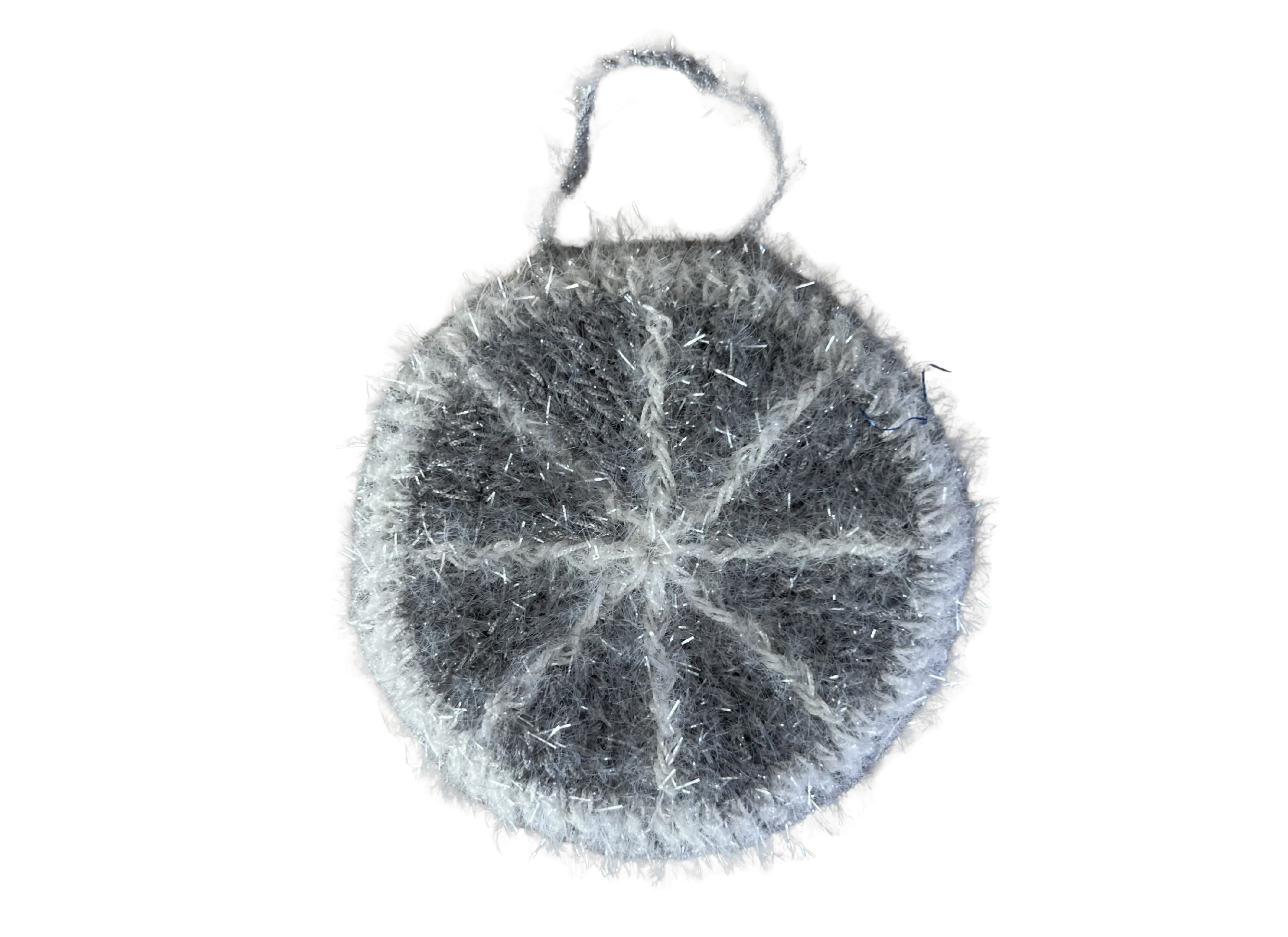 Ji's Handmade Dish Scrubbie- Grey/White