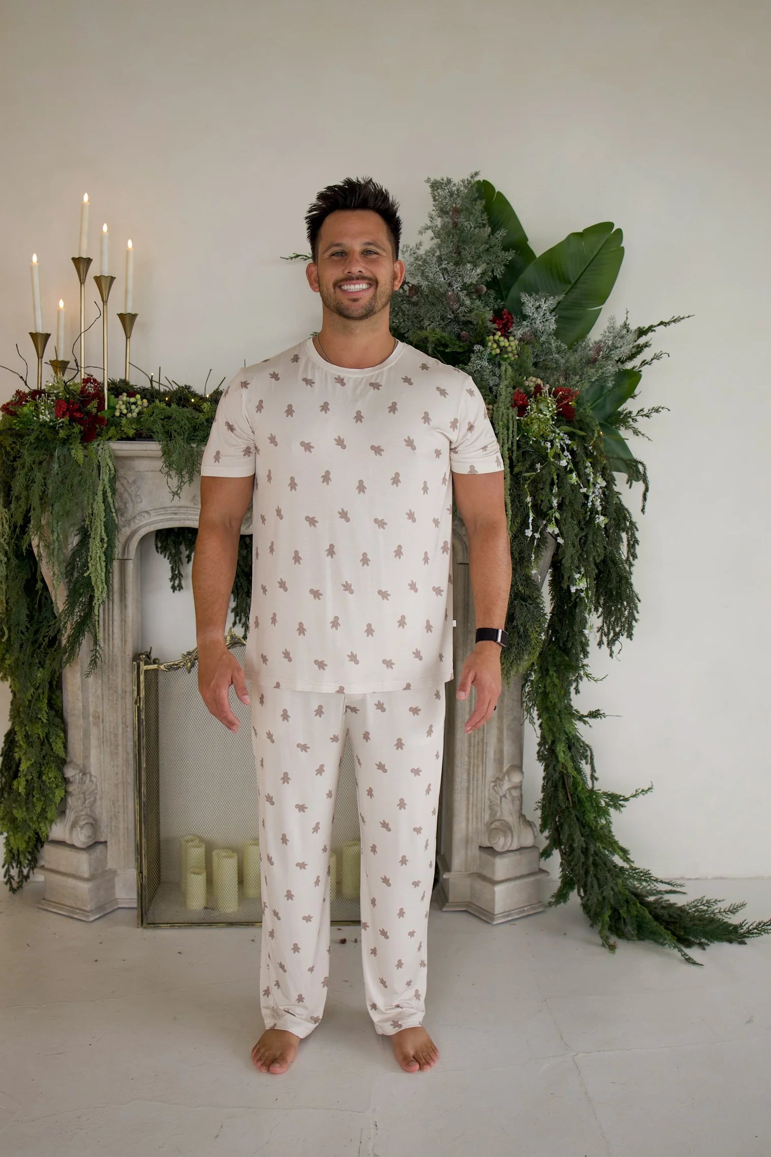 FOREVER FRENCH:  Men's Short Sleeve Pajamas | Gingersnap