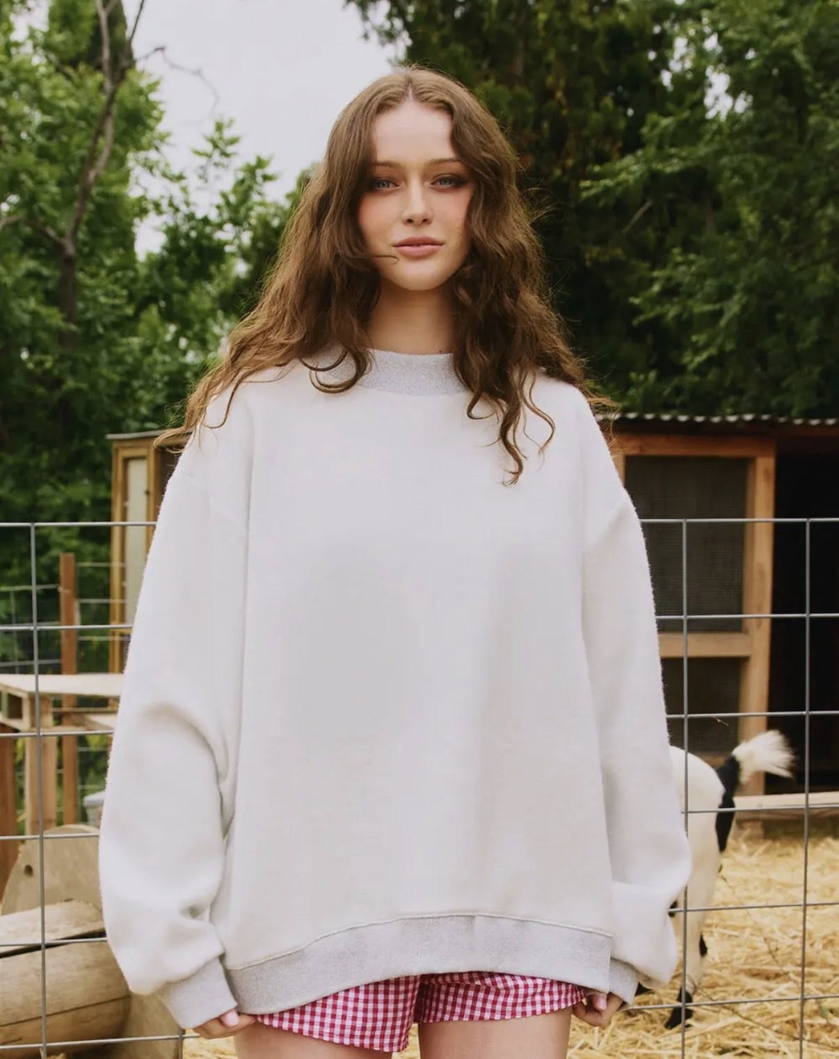 Women's Blank Solid Reversible Mock Neck Sweatshirt