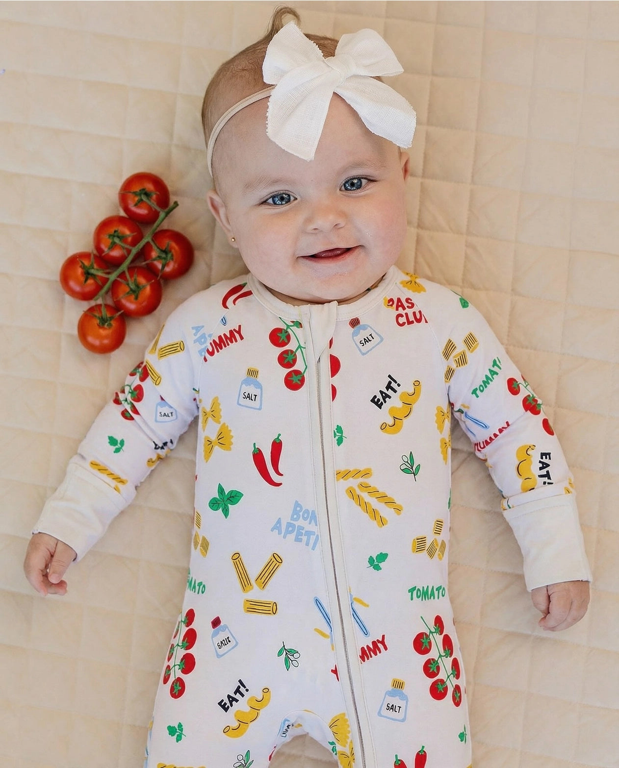 Pasta Club Bamboo Pajamas, Bodysuit
