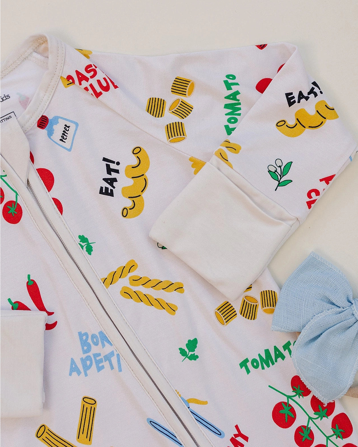 Pasta Club Bamboo Pajamas, Bodysuit