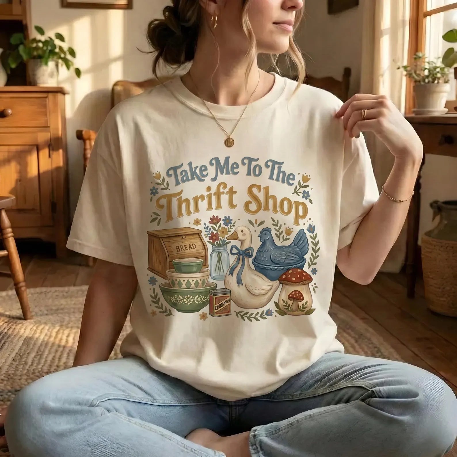 Take Me To The Thrift Shop, Ivory T-Shirt